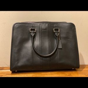 Coach Black Leather Laptop Bag